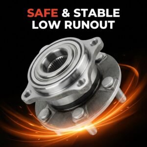 HJDP Front Axle Wheel Hub Unit 513256 with ABS Sensor 5 Bolts for Hyundai Veracruz Sonata Kia KX5 - Wheel Hub Bearing Assembly