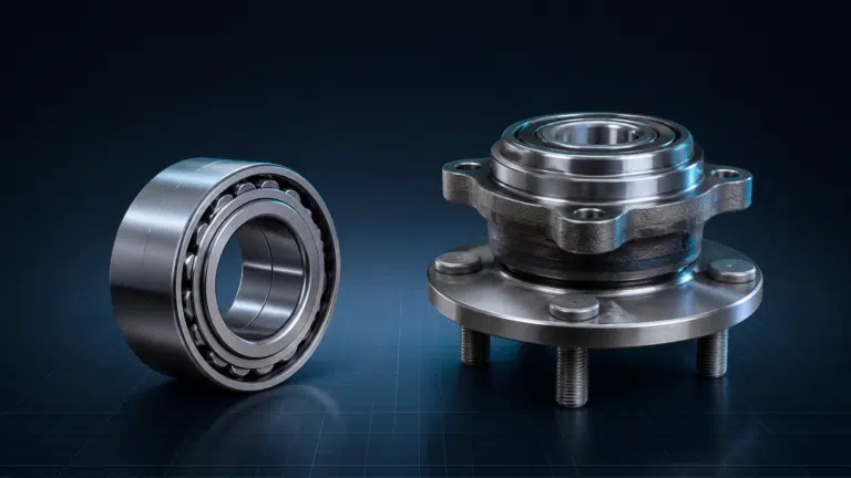 Technical comparison of a separate wheel hub bearing and an integrated wheel hub assembly