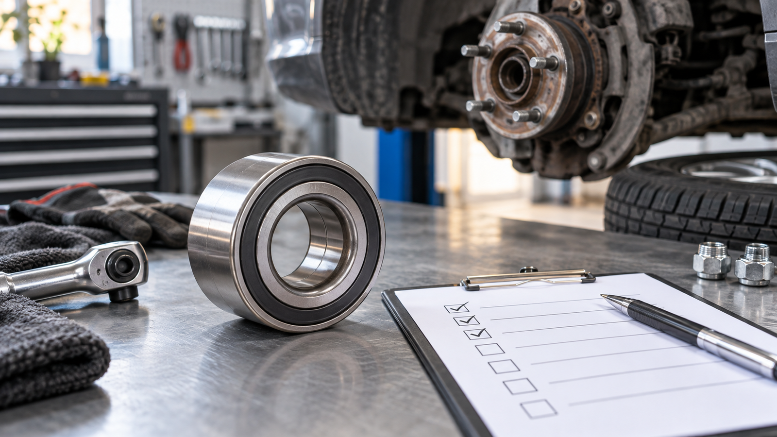 Wheel bearing service life and replacement timing