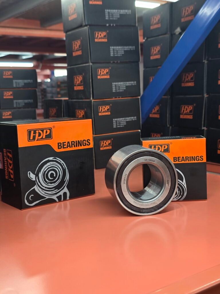 Passenger car wheel hub bearing unit, CV joint driveshaft and clutch release bearing arranged on a workshop bench