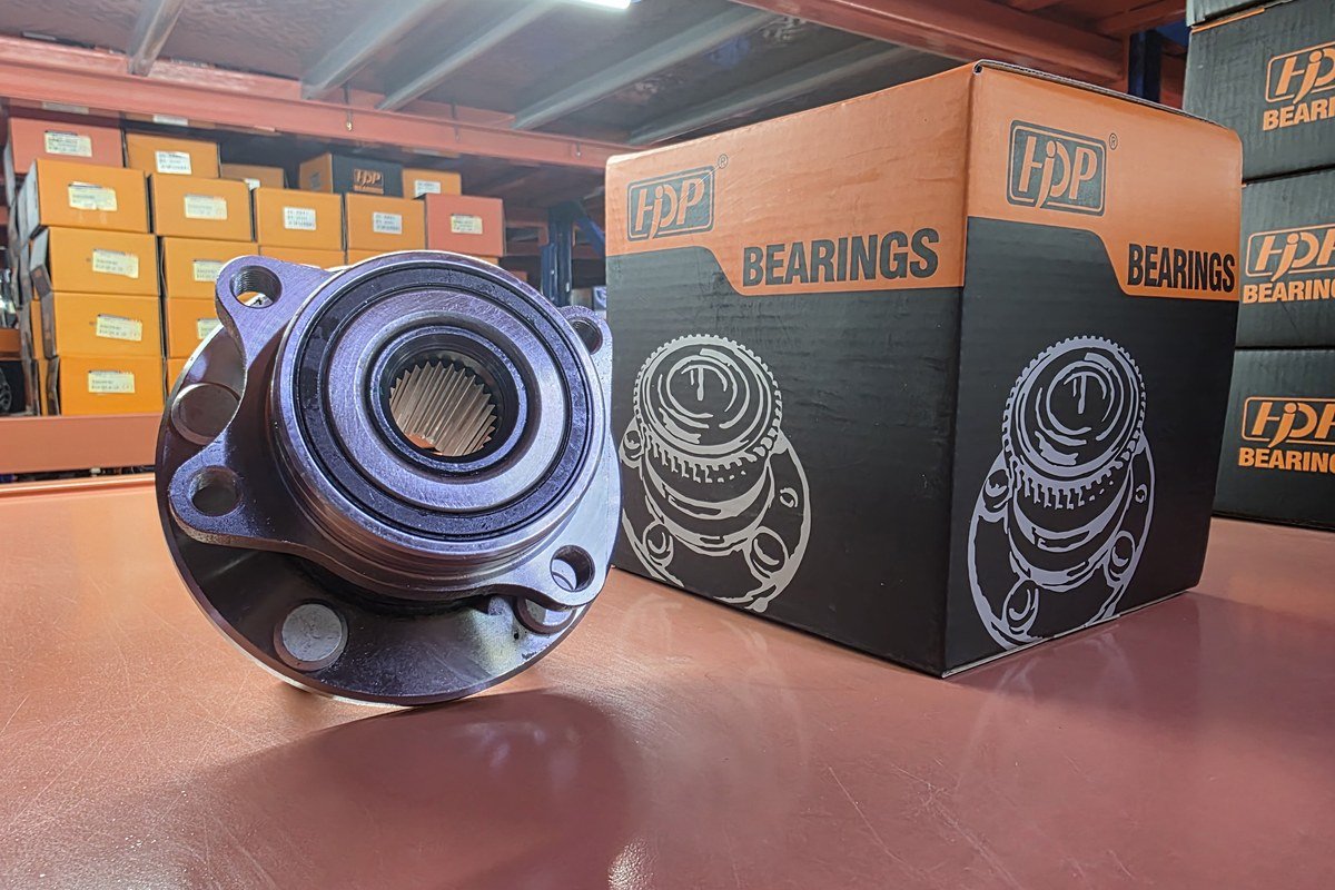 Close-up of the seal lip and encoder ring on a sealed wheel hub bearing unit